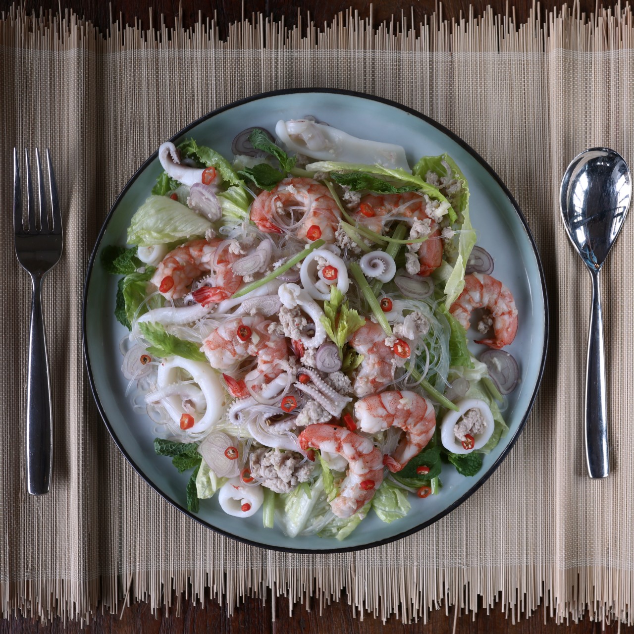 How To Make Thai Glass Noodle Salad With Seafood And Pork South