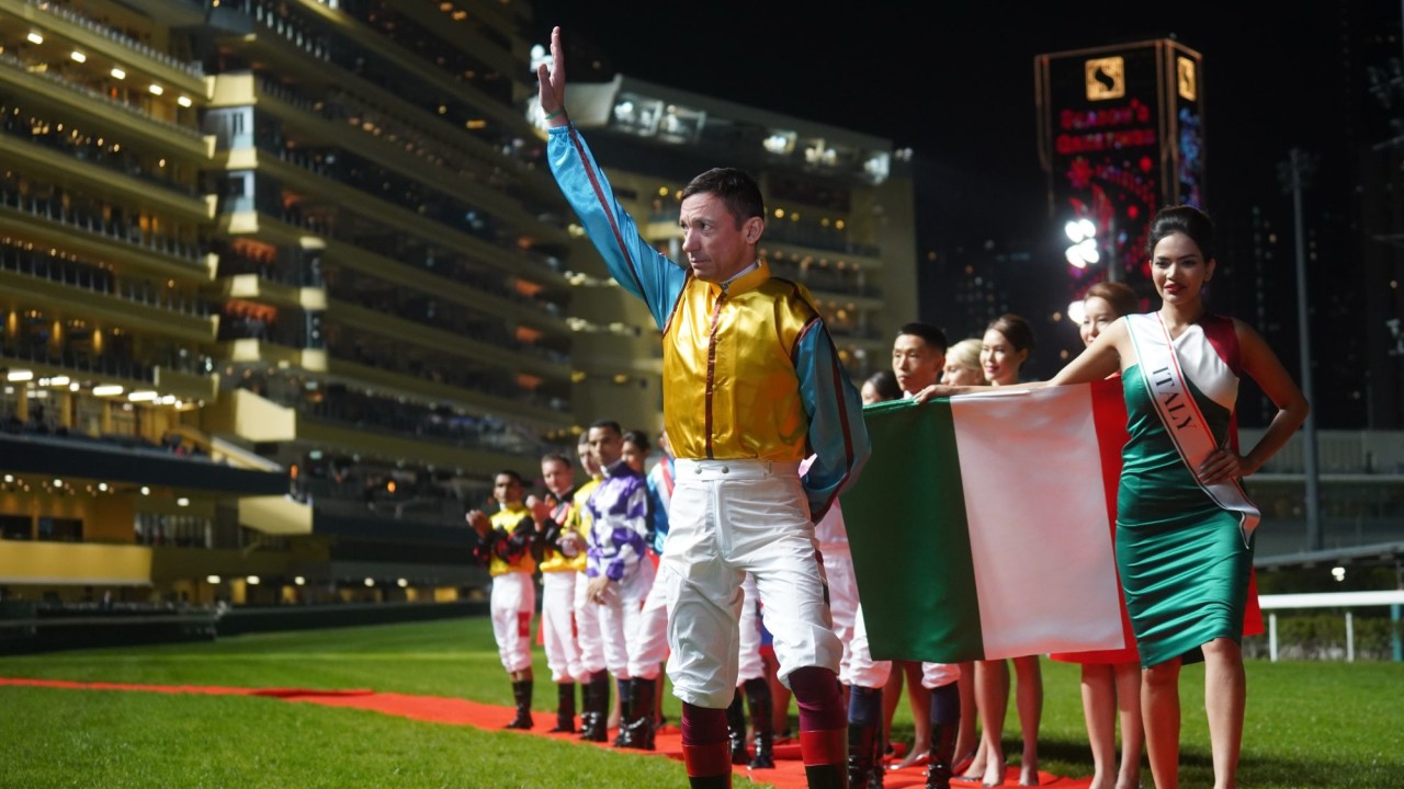 Frankie Dettori during the 2019 International Jockeys’ Championship at Happy Valley.