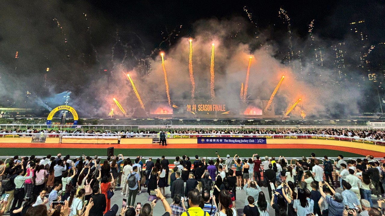Fireworks mark the season finale at Happy Valley. Photos: Kenneth Chan