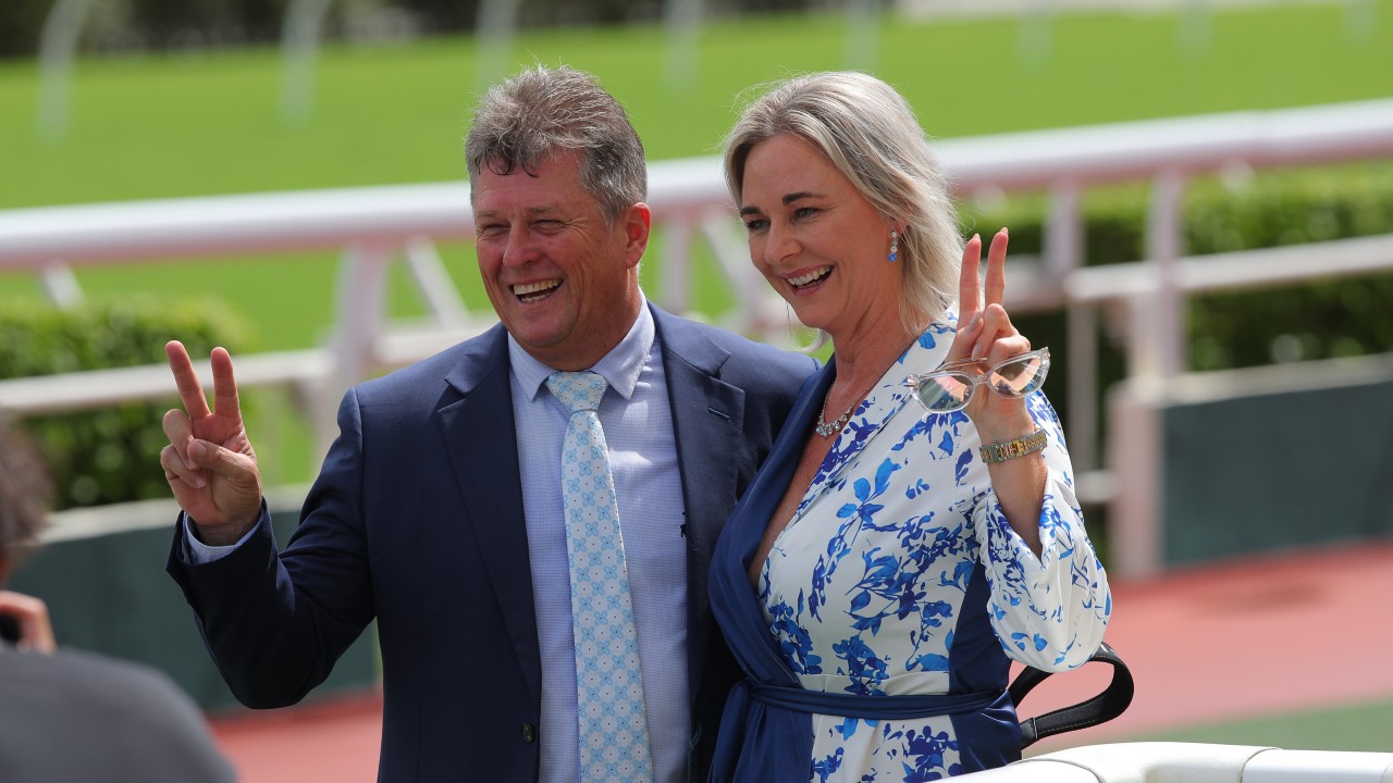 Brett Crawford and his partner Gwen at Sha Tin. Photos: Kenneth Chan