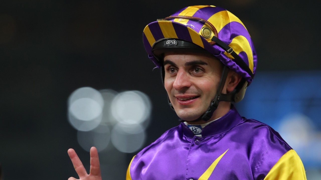Andrea Atzeni sits third in the jockeys’ premiership. Photos: Kenneth Chan