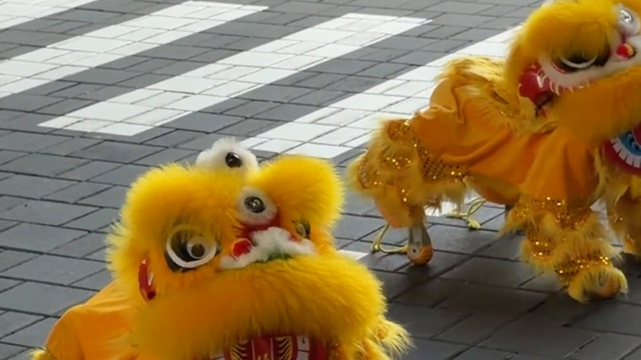 Lion-dancing robots steal the show at Singapore Chinese New Year celebration