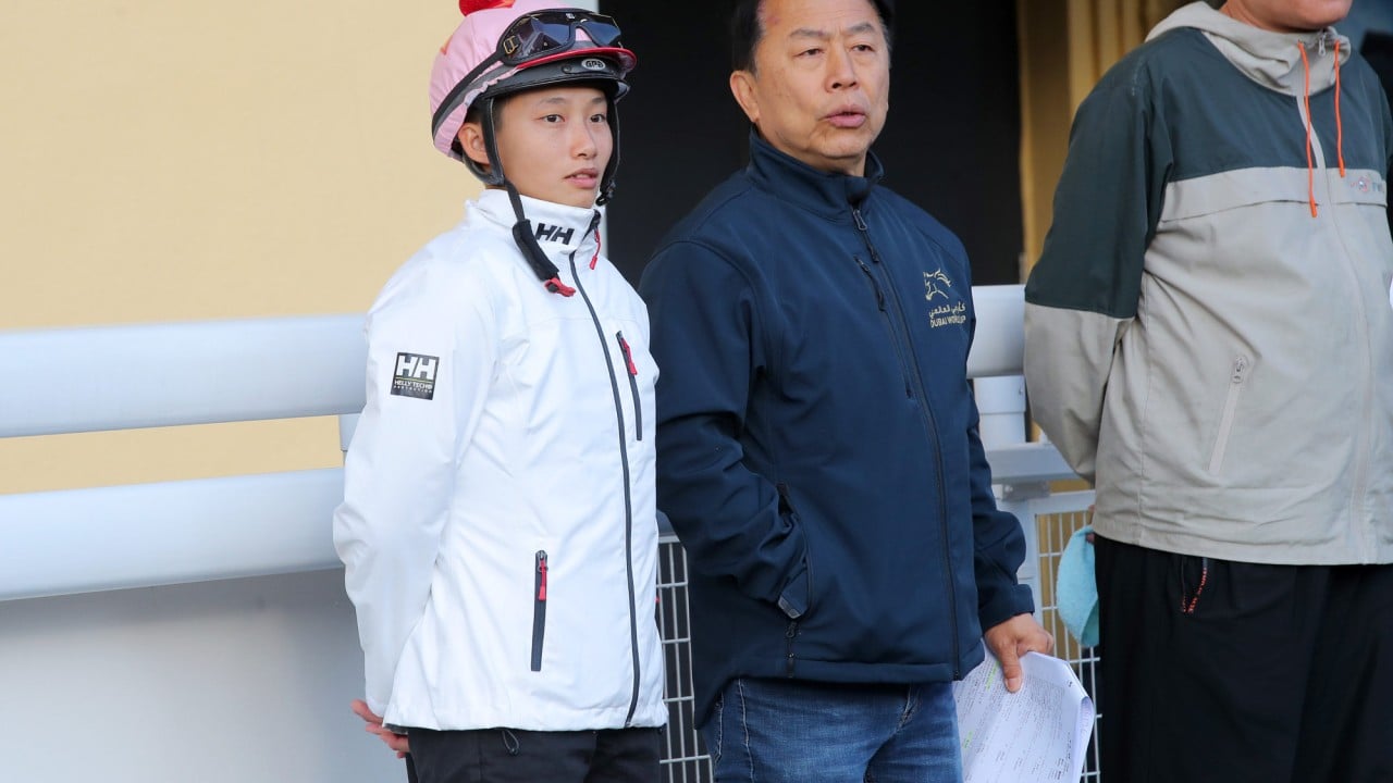 Nichola Yuen and Ricky Yiu at the Happy Valley trials. 