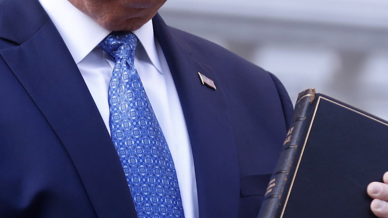 Trump reads Bible days after Jesus image controversy