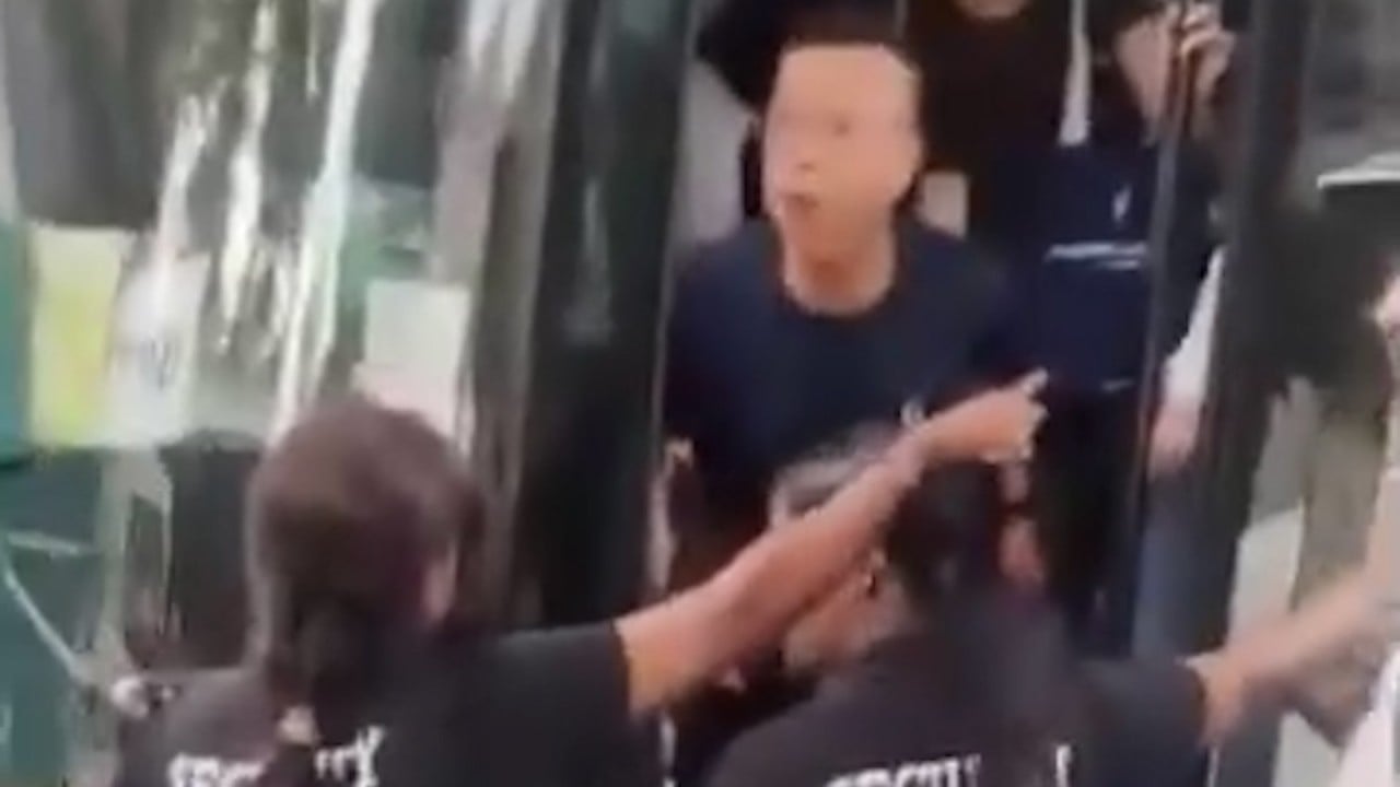 Hong Kong principal caught swearing at guards on school trip in Singapore