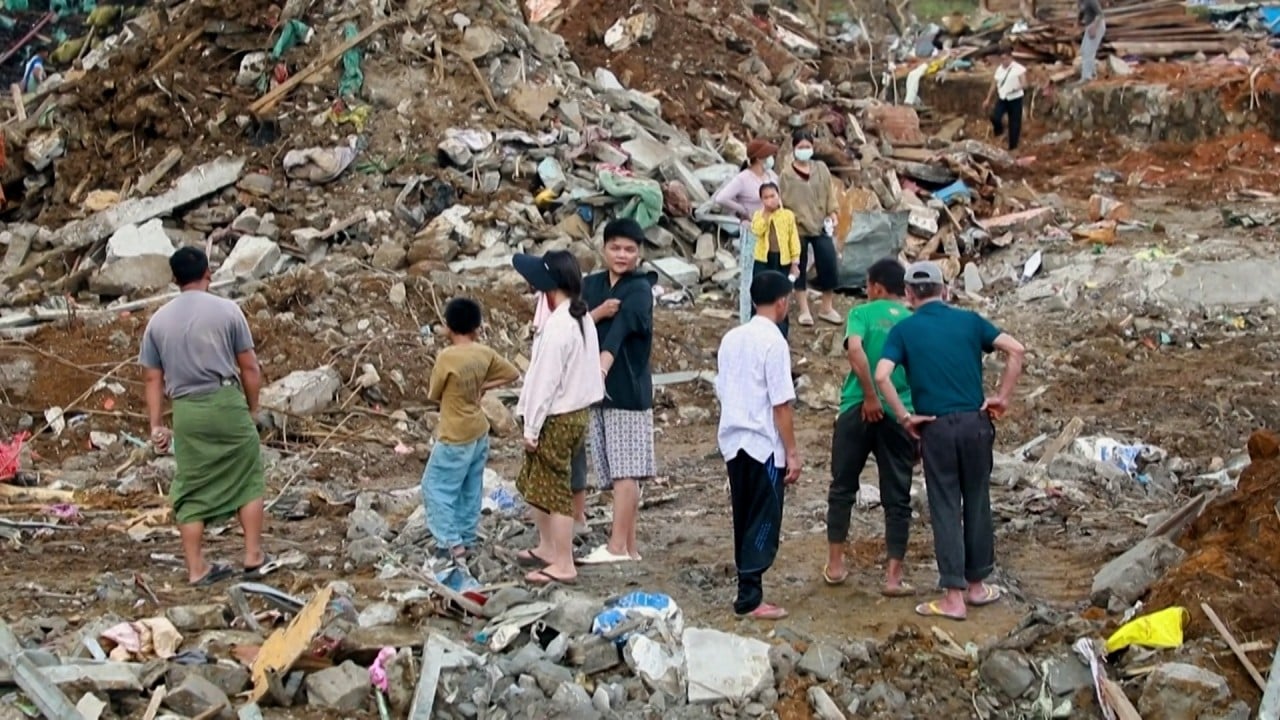 Rescuers ‘in despair’ after Myanmar blast kills dozens
