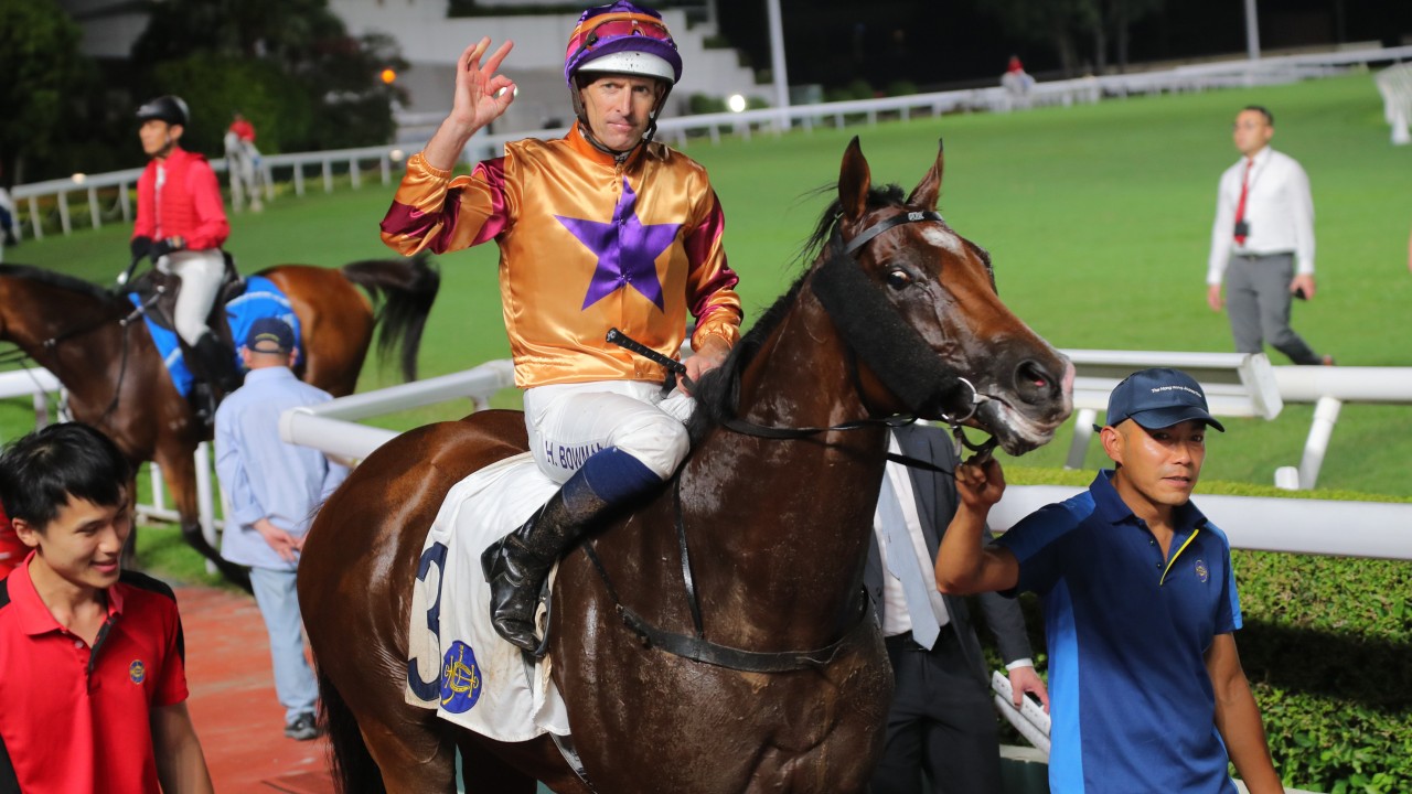 Hugh Bowman is hoping for a repeat of Celestial Hero’s Sha Tin victory last July when he teams up with the sprinter on Sunday. Photos: Kenneth Chan