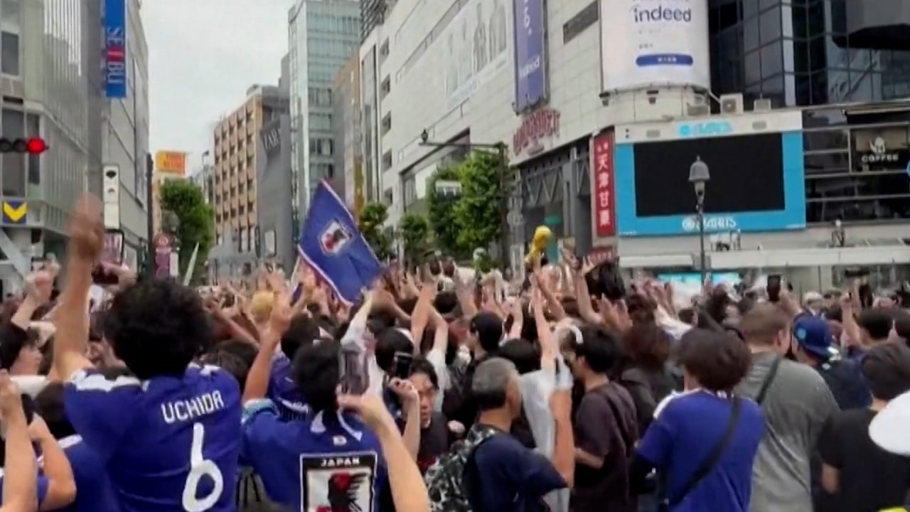 World Cup fans flood Tokyo’s Shibuya Crossing