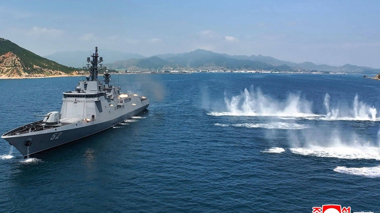 North Korea’s Kim oversees test of new naval destroyer