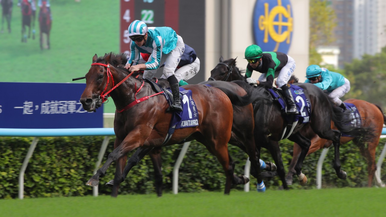 Romantic Warrior wins the Group One Champions & Chater Cup in May. Photos: Kenneth Chan