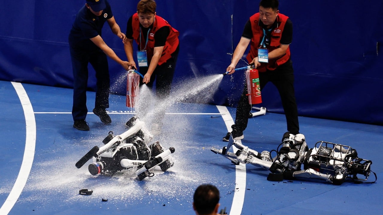 Thrills and spills at World Humanoid Robot Games