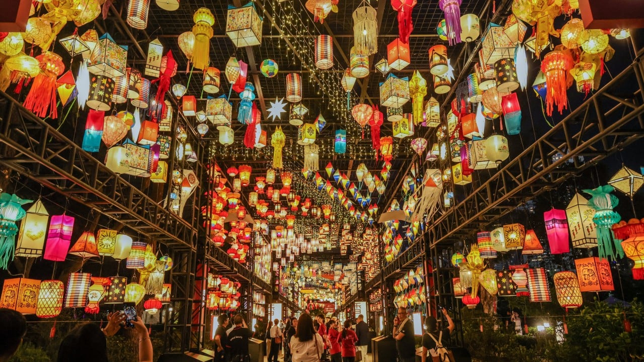 Thousands of lanterns are lit up for Mid-Autumn Festival in Hong Kong