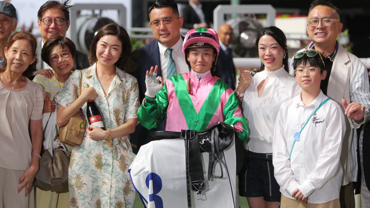 Nichola Yuen and Pierre Ng celebrate Aeroinvincible’s win.