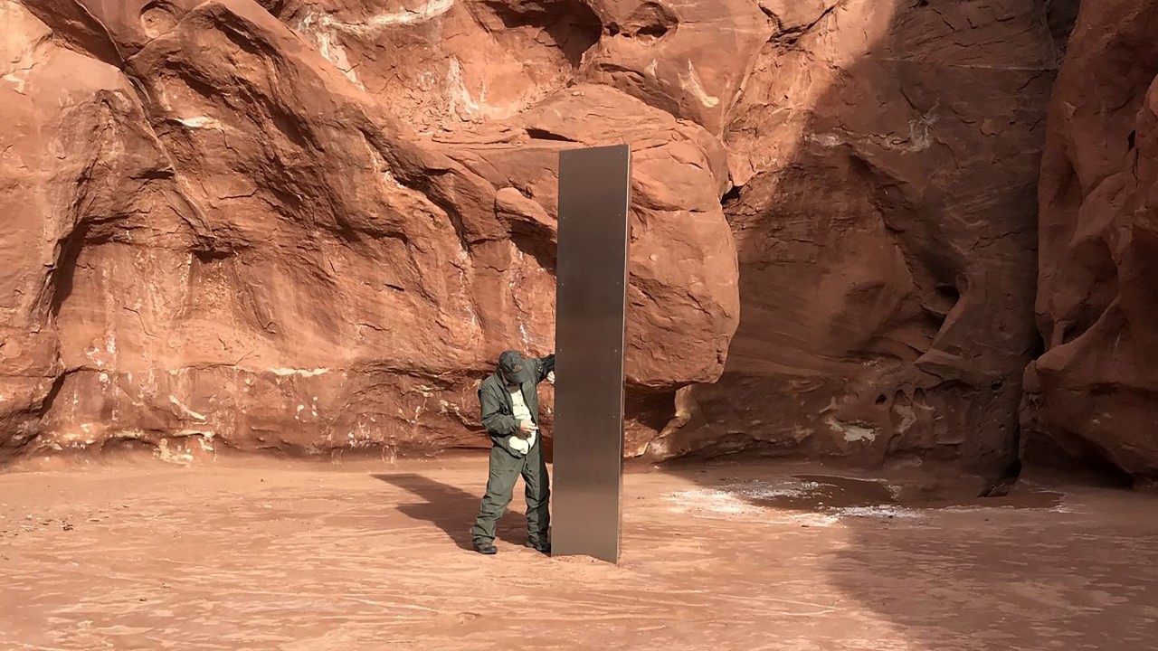 Mysterious Gleaming Obelisk Discovered In Us Desert South China Morning Post Mysterious Gleaming Obelisk Discovered In Us Desert South China Morning Post