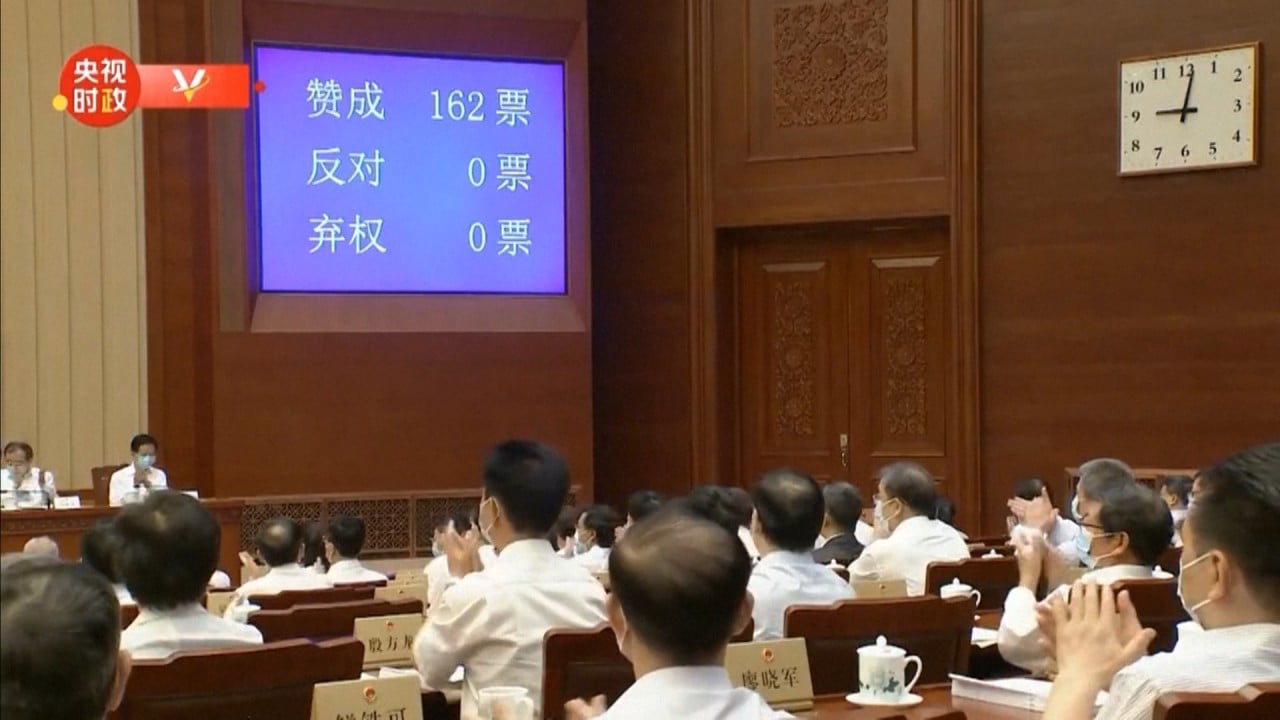 Breaking: China's President Xi Jinping signs Hong Kong national security law. 2 scmp clip beijing passes law thumbnail clean China passes national security law for Hong Kong // Hong Kong national security law.