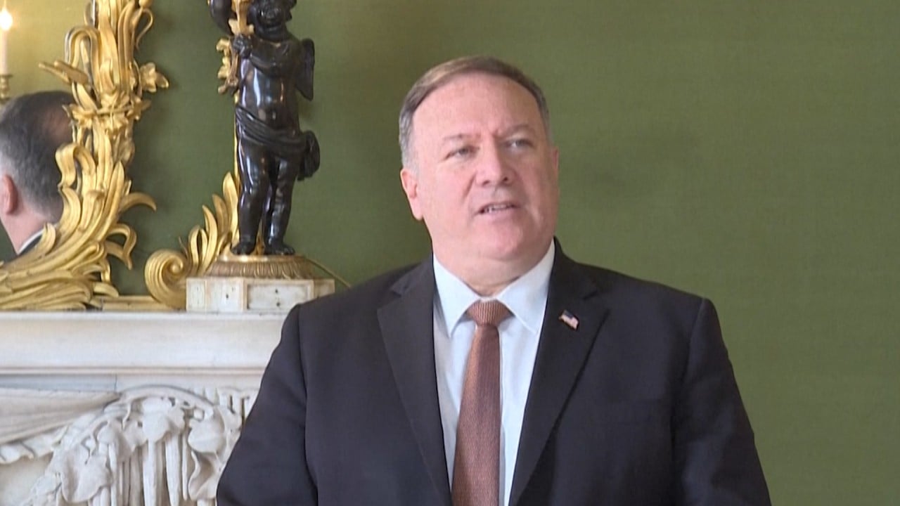 Pompeo urges all nations to 'push back' against China on visit to the UK 