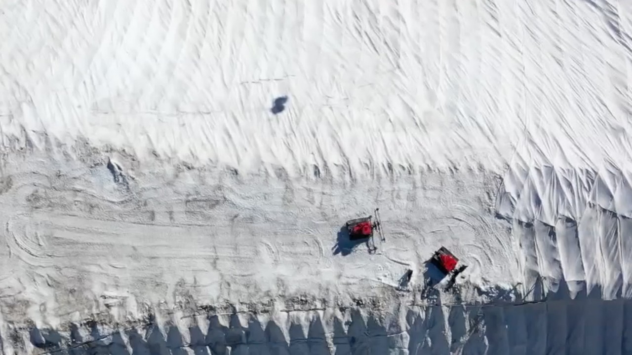 Bundled up for summer, European glaciers covered with blankets to slow melting from climate change