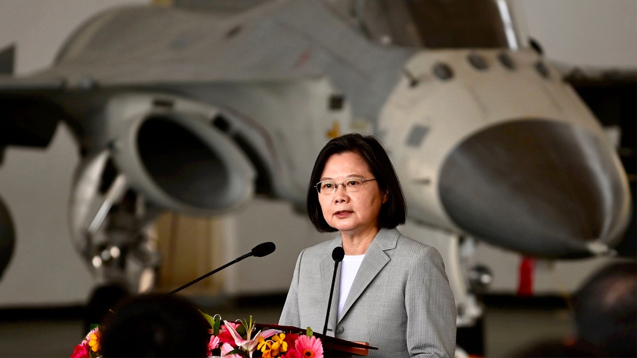 Taiwan President Tsai Ing-wen visits military base following ‘provocations’ from mainland China