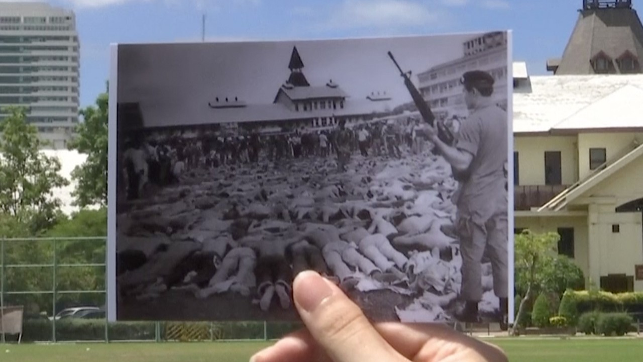 Thailand’s anti-government student protesters connect with 1976 Thammasat University massacre