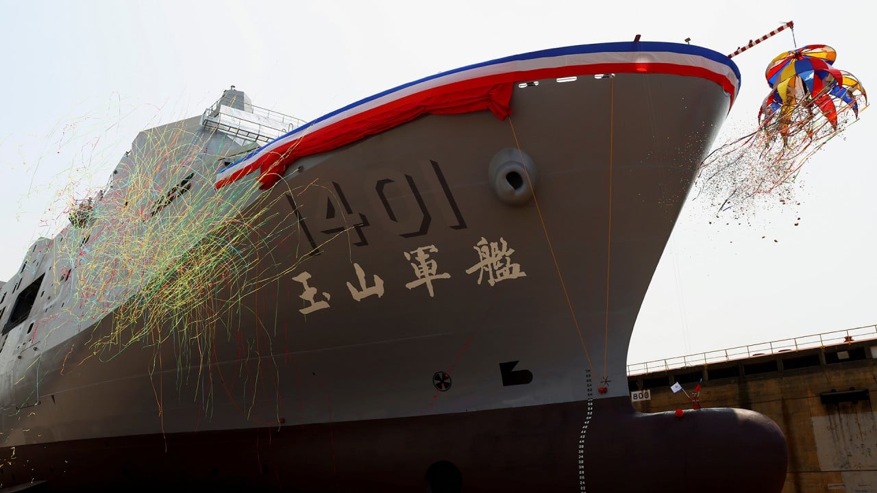 Taiwan unveils new amphibious assault and transport ship for service in the South China Sea