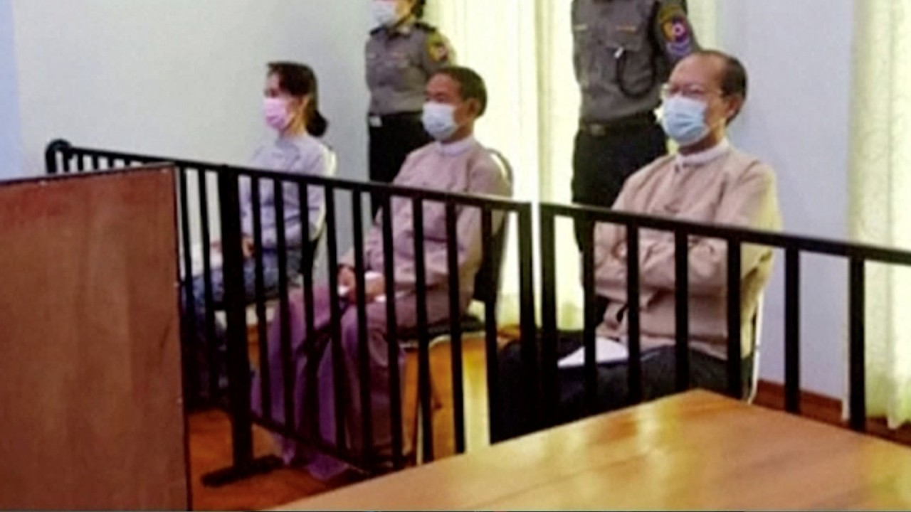 Aung San Suu Kyi makes first court appearance since coup as Myanmar violence continues