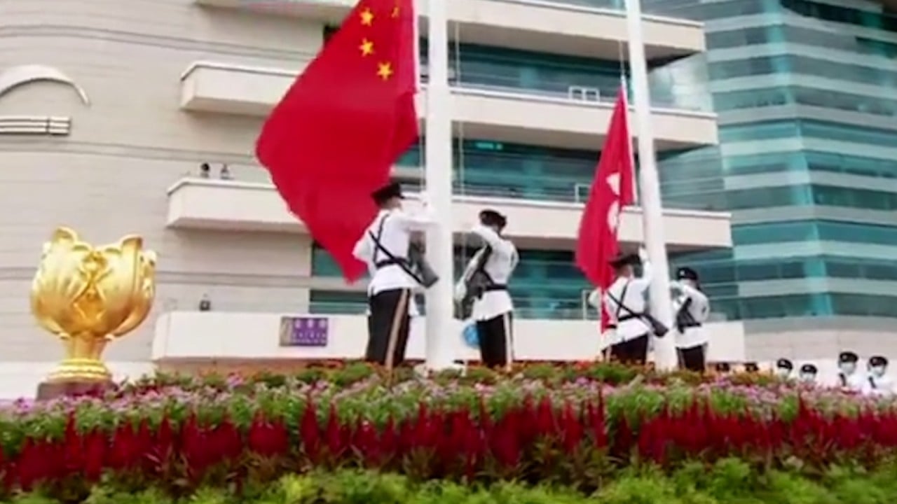 Hong Kong marks 24th anniversary of handover with flag-raising ceremony under heavy security