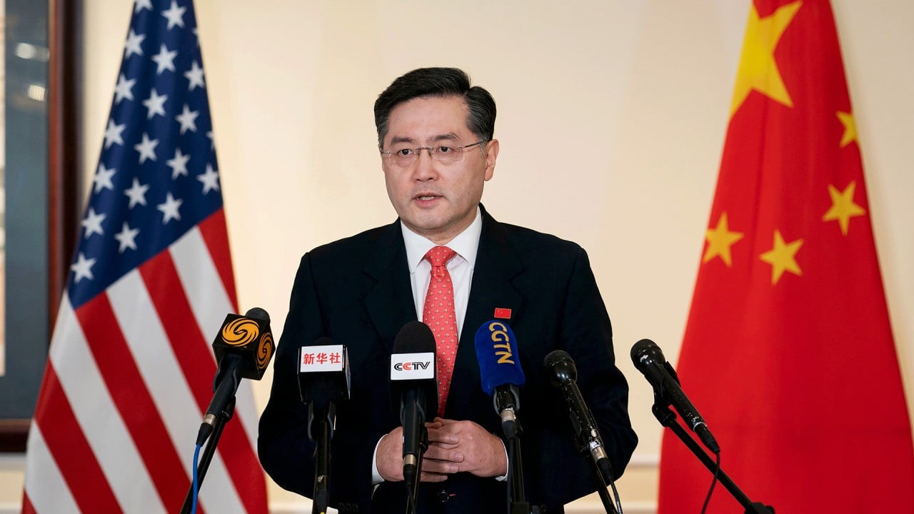China’s US envoy Qin Gang strikes conciliatory note on arrival in Washington