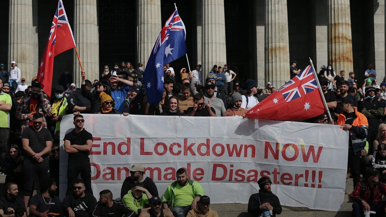 Australia sees Covid-19 vaccine mandate protests continue for third day in Melbourne 