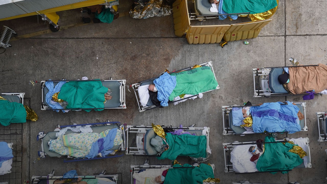Hong Kong hospitals set up outdoor wards as city buckles under rising coronavirus infections