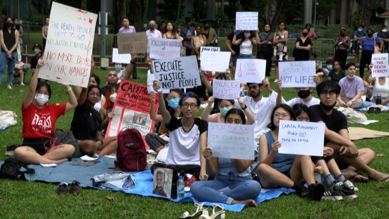Rare protest in Singapore as hundreds rally against death penalty after executions resume