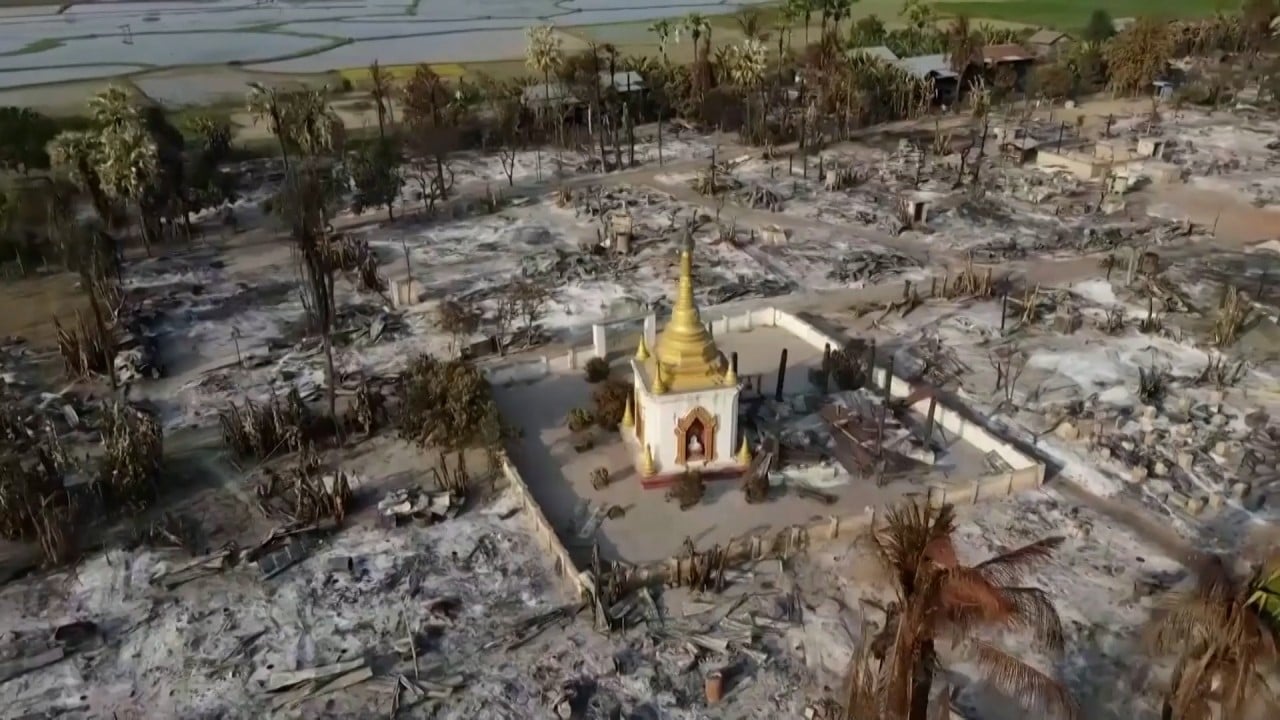  Myanmar junta has reportedly torched 100 villages since last year’s coup