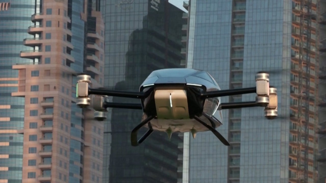 Chinese two-seater ‘flying car’ makes first public flight in Dubai