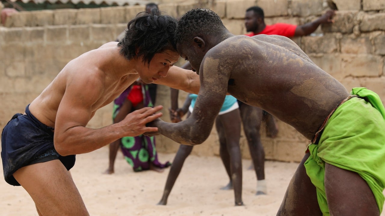 Japanese wrestler seeks to master ancient martial art in Senegal