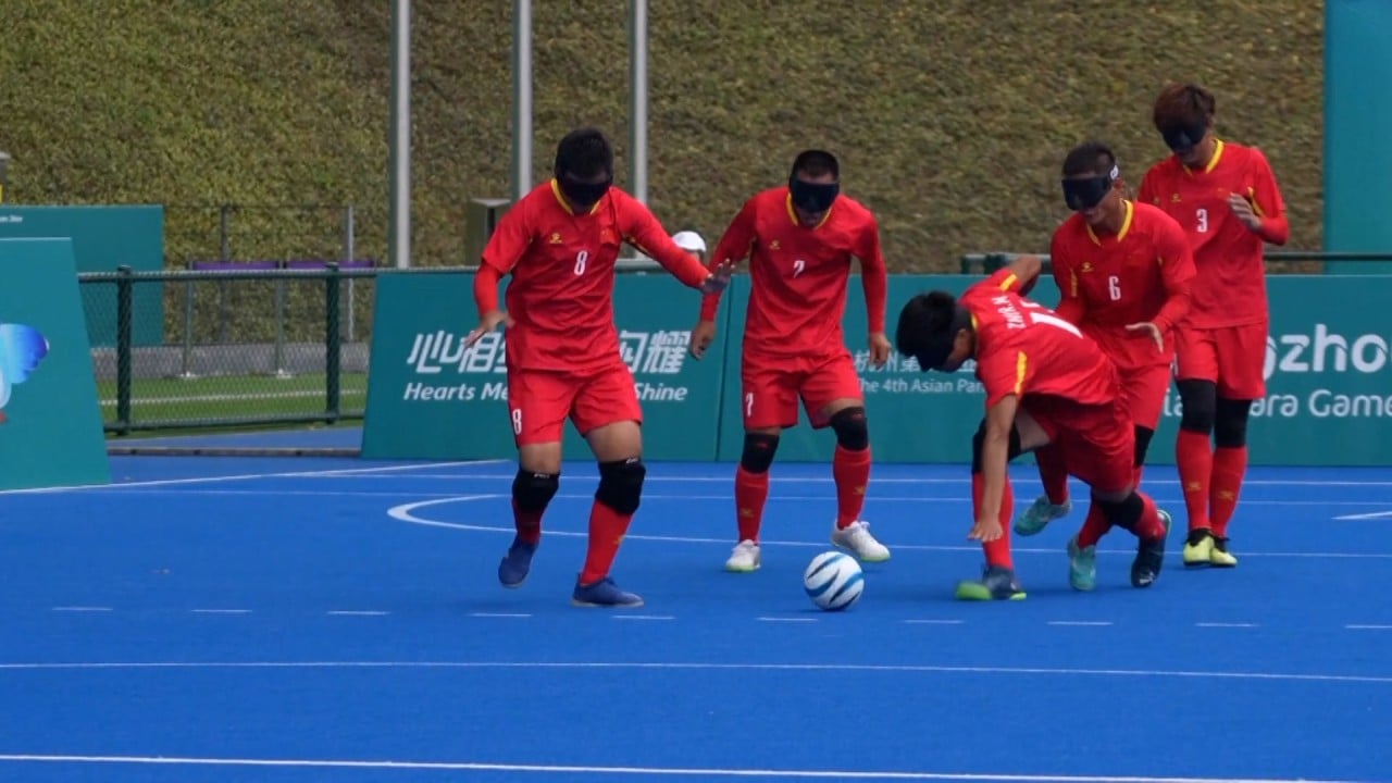 China's paralympic footballers overcome blindness