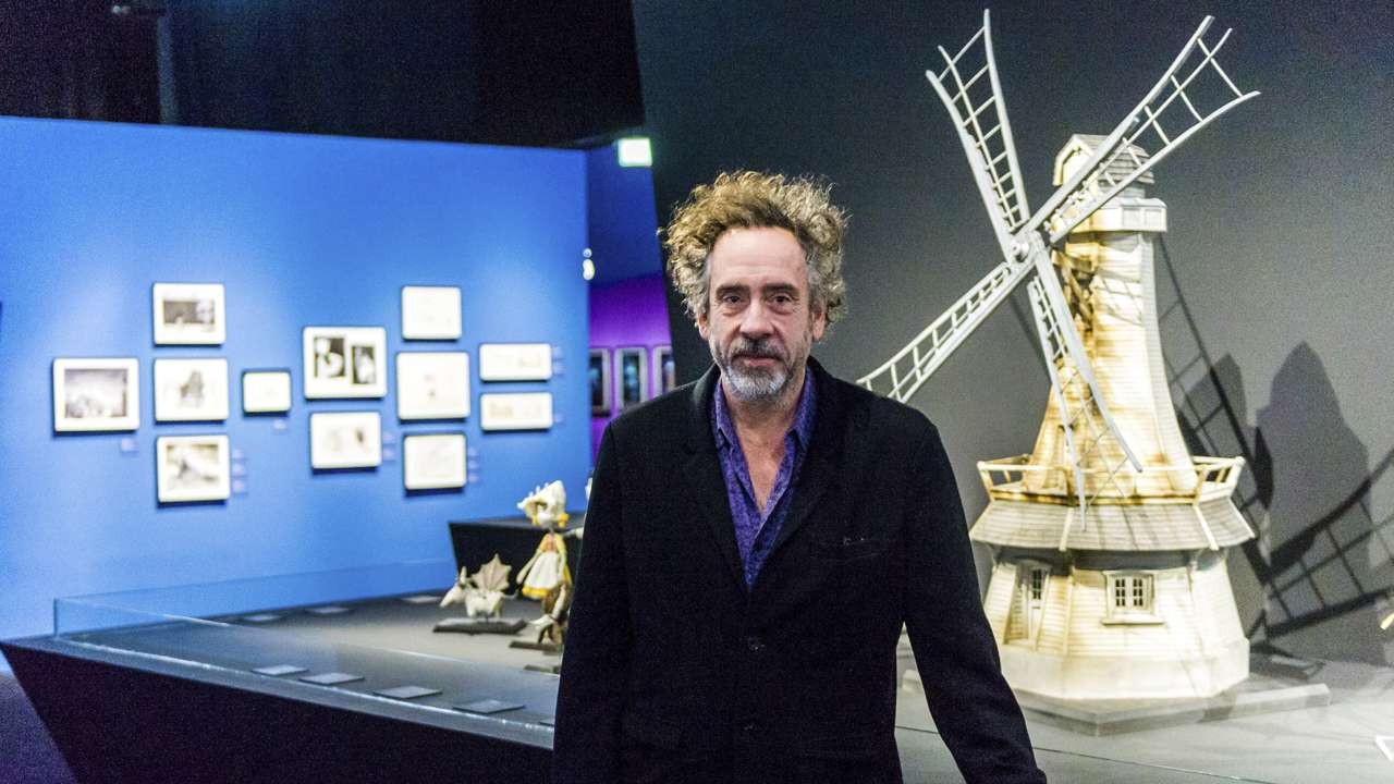 A Minute With: Director Tim Burton showcases drawings, calls
