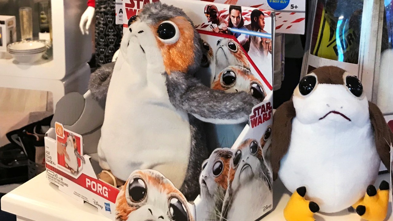 Huge porg plush top