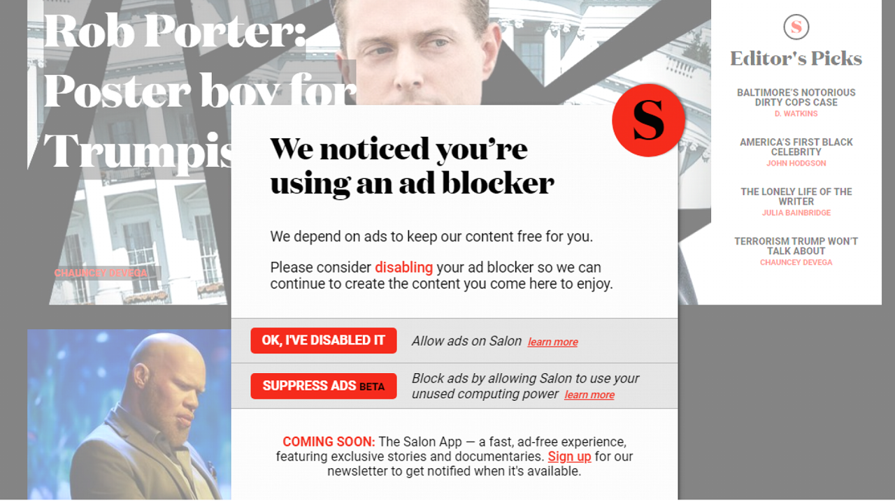 US news site gives readers a choice: Disable your ad blocker or let us mine  cryptocurrency | South China Morning Post