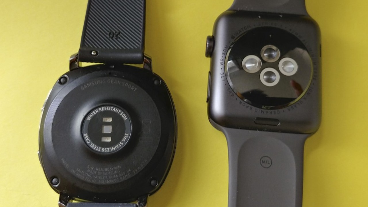 Apple Series 3 LTE v Samsung Gear Sport watch comparison not a