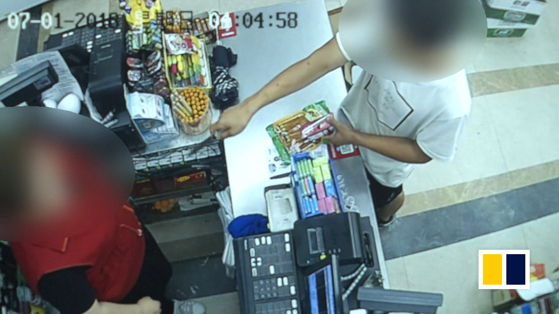 Brave cashier scares robber away, then catches him