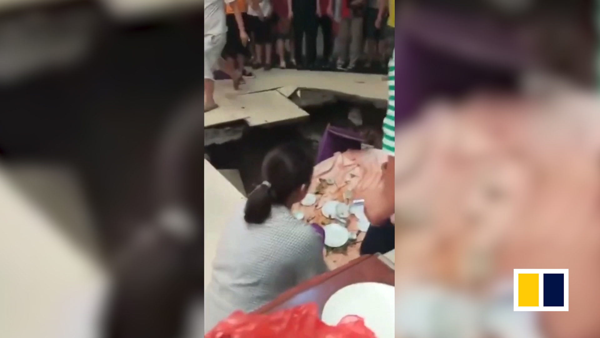 Floor collapses at wedding ceremony in China