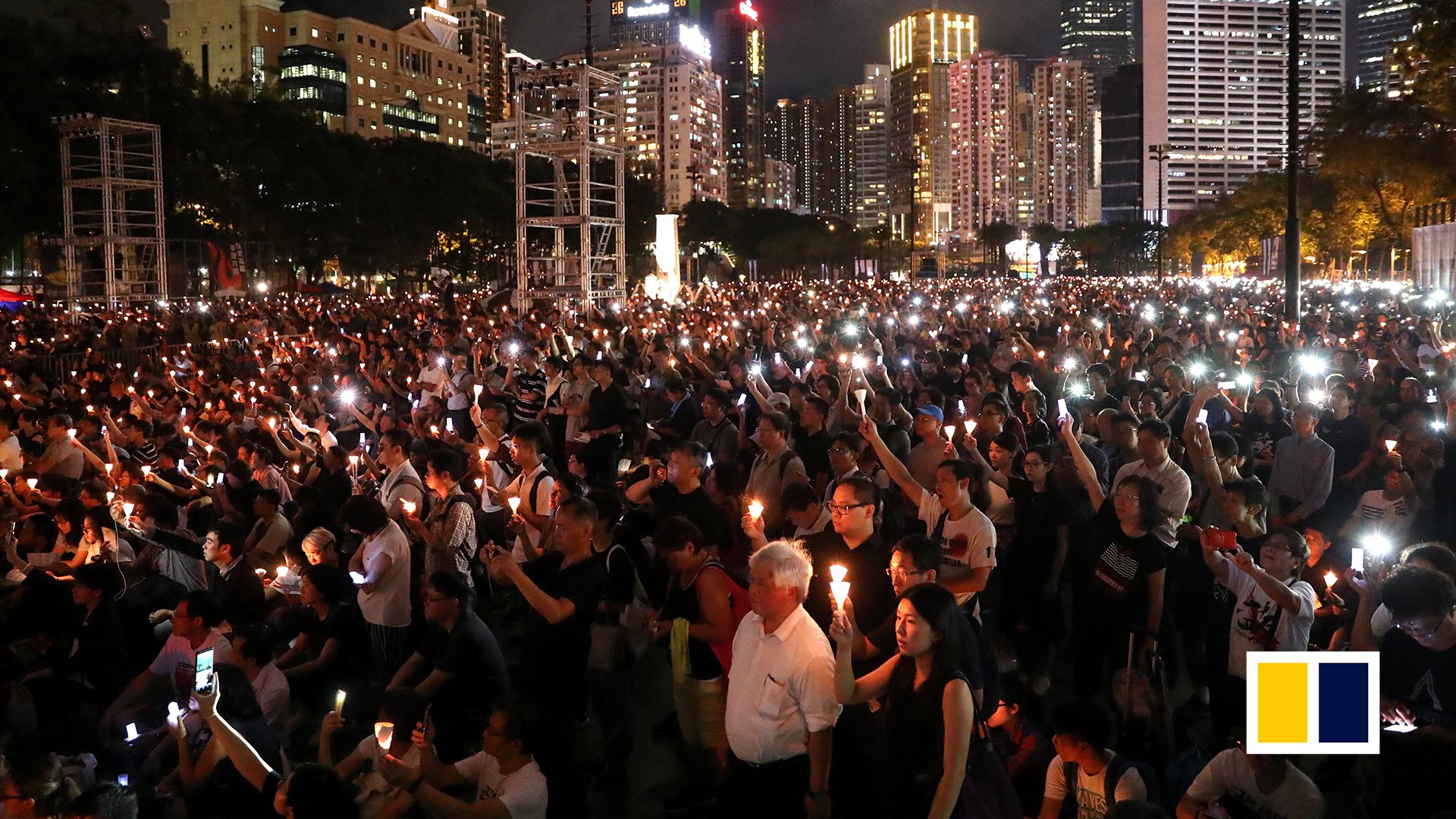 More than 100,000 people attend June 4 vigil to mark the 29th anniversary of the Tiananmen Square crackdown